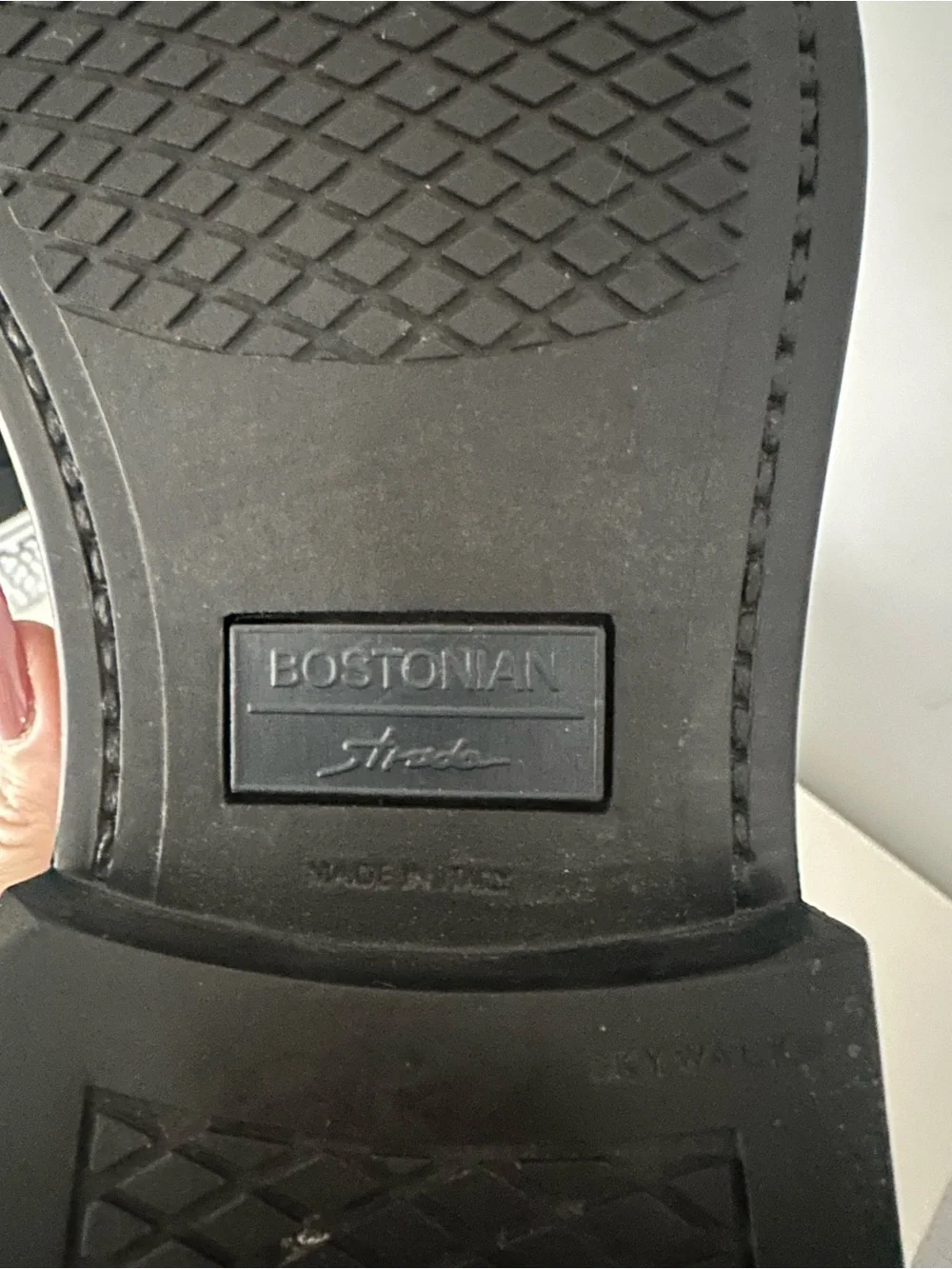 Bostonian Made in Italy Men's Black Leather Derby Shoes - Classic Lace-Up Sz 10